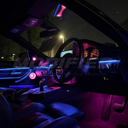 BMW 3 Series F30/F31/F34/F80 (2013-2020) - iDrive Coded Ambient Lighting Kit